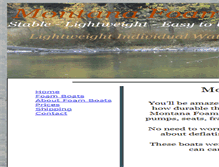 Tablet Screenshot of montanafoamboats.com